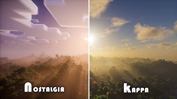 KAPPA PT vs NOSTALGIA VX SHADERS COMPARISON | Minecraft Java Edition