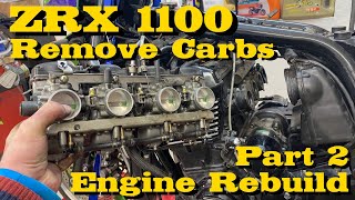 Kawasaki ZRX 1100 Remove Carburetors | Vergaser Ausbau [Engine