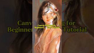 Canvas painting Beginners Easy Tutorial🖌️ #aestheic #paintingtutorial #viralreels #viralshort #fyp