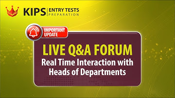 Live Q&A Forum for Entry Tests Preparation Students