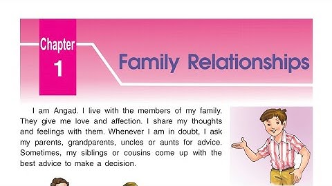Family Relationships//DAV Class  4-  SST// Lesson- 1, Part -1// Explanation