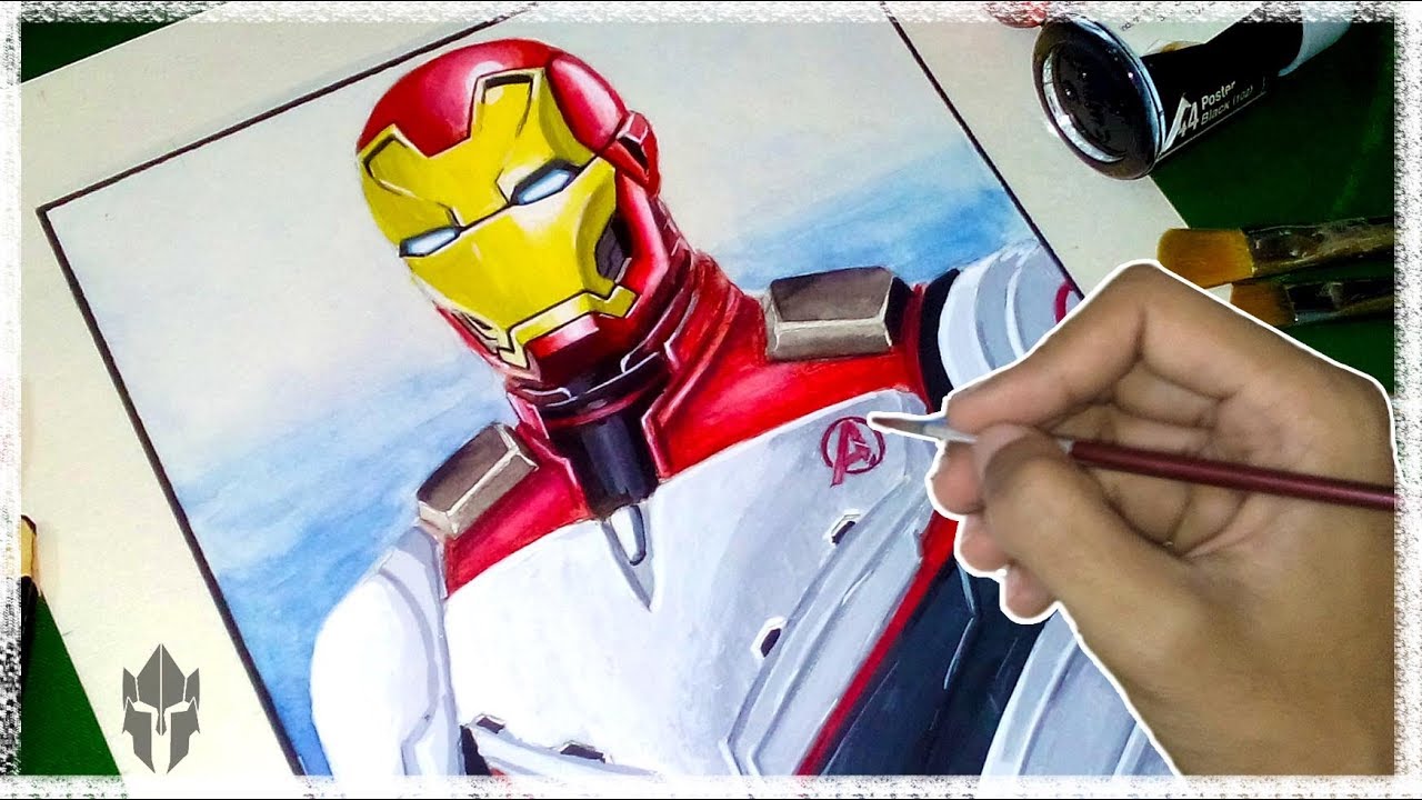 Drawing Iron Man Avengers End Game New Suit How to