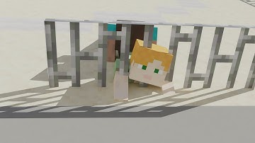 Zombies have noticed! Steve Bites Alex in Monster School Animation