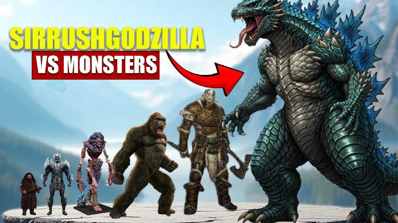 Sirrush Godzilla vs Giant Monsters | 3D Monster Size Comparison 2025