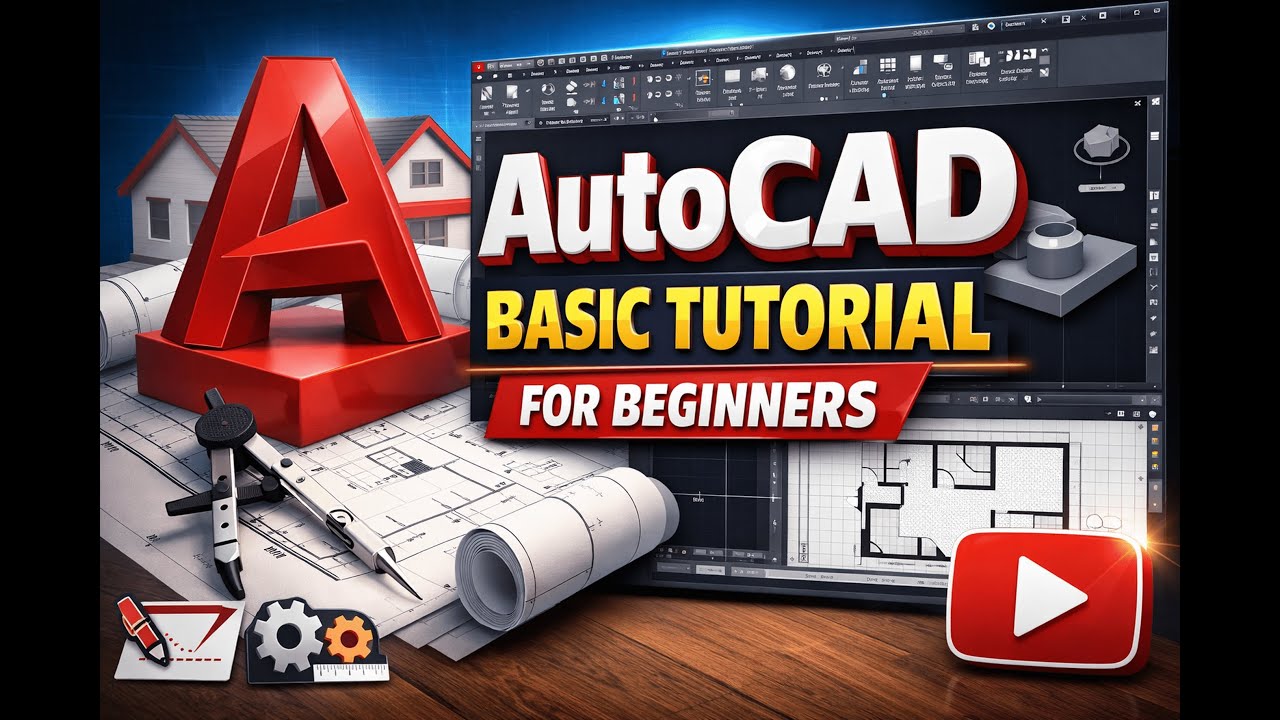 AutoCAD Basic Tutorial for Beginners - YouTube