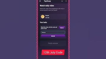 Tapswap : Watch daily video (4) || Tapswap cinema code #trending #viral #tapswap #crypto