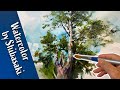 [Eng sub] Painting Winter Trees Realistically with Watercolors / How to Paint Branches / Wet in Wet