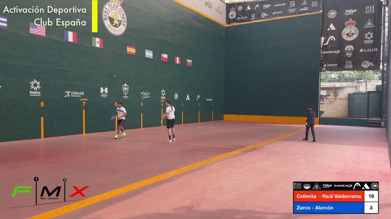 Activación de Frontenis  Real Club España 2024  Colimita - Raúl Valderrama VS Zarco - Alarcón