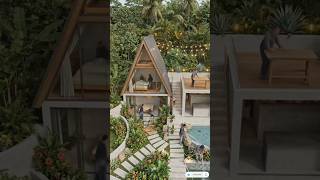 #viral #shorts 🌿 From Ruin to Paradise: A-Frame Jungle Retreat Transformation