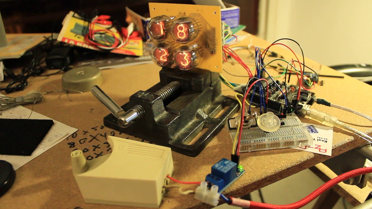 Nixie clock relay working YouTube