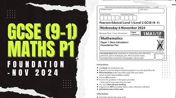 GCSE Maths Edexcel November 2024 Foundation Paper 1 Exam Walkthrough | 1MA1/1F