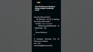 Code to find 10 Fibonacci Number ll JS interview questions #js #javascriptinterview #javascriptcode