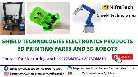shield technologies electronics project/products #3dprintingparts #roboticarm #3drobots #robotichand