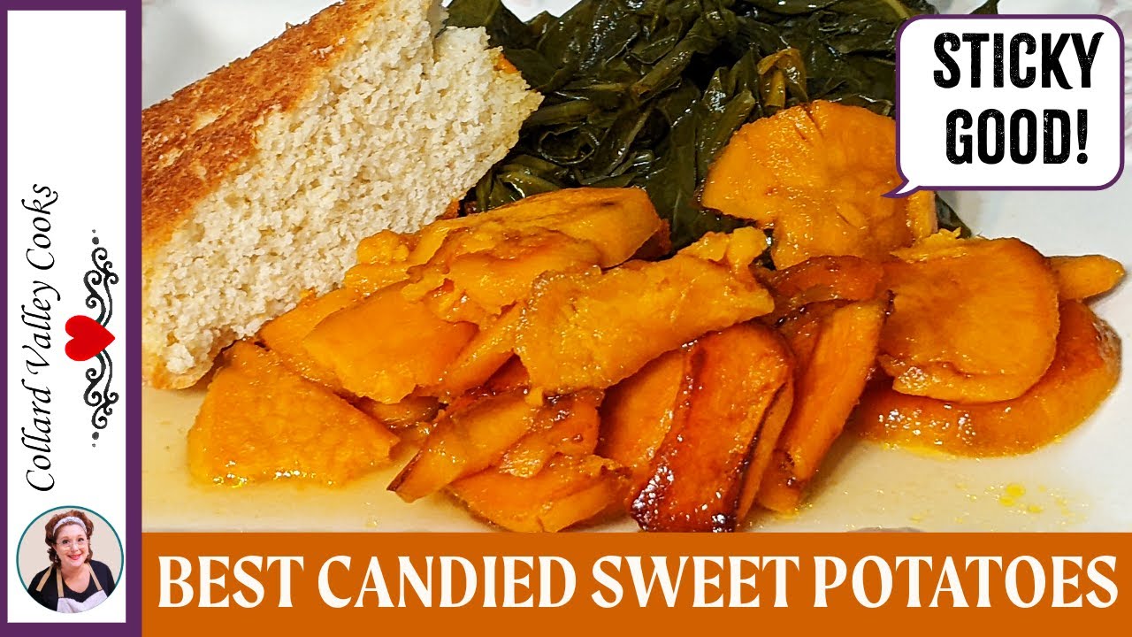 Candied Sweet Potatoes, Cornbread & Collard Greens Southern Style