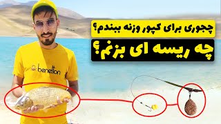 اصولی ترین روش بستن وزنه برای ماهی کپور | به همراه کاربردی ترین ریسه برای صید کپور