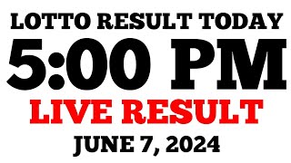 Lotto Result Today 5PM Draw June 7, 2024 PCSO LIVE Result