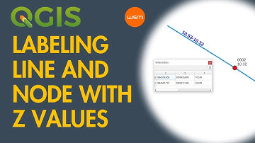 QGIS - Labeling line and node with z values