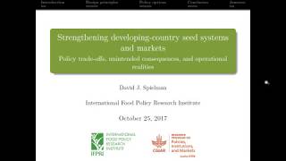 Strengthening developing-country seed systems and markets