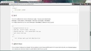 CSS: Font Özellikleri CSS: Font Özellikleri