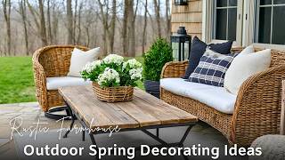 Rustic Spring Patio Makeover | Farmhouse Charm Meets Outdoor Elegance