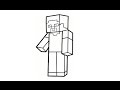 كيفية رسم ستيف من ماين كرافت الجلد