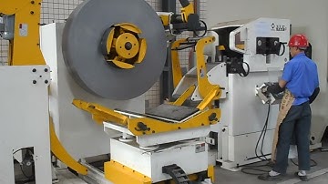 How to load the coils and debug Compact coil feed line | SUNRUI Decoiler Straightener Feeder machine