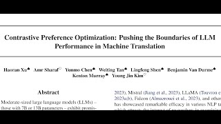 [short] Contrastive Preference Optimization: Pushing Boundaries of LLM Performance in Translation