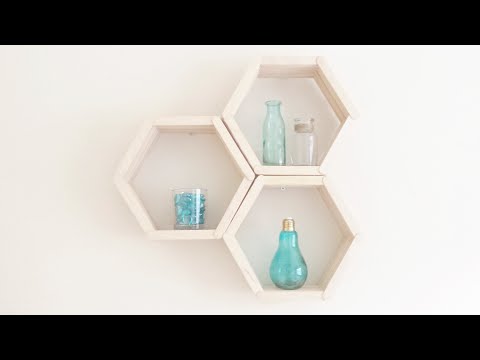 DIY HONEYCOMB SHELVES FROM POPSICLE STICKS - YouTube