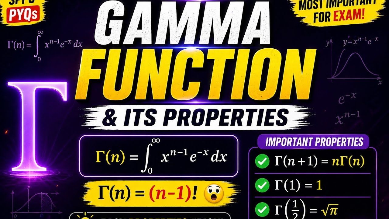 “Don’t Skip Gamma Function! 😱 Full Concept + Exam Tricks” - YouTube