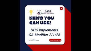 UHC Implements GA Modifier Effective 2.1.2025