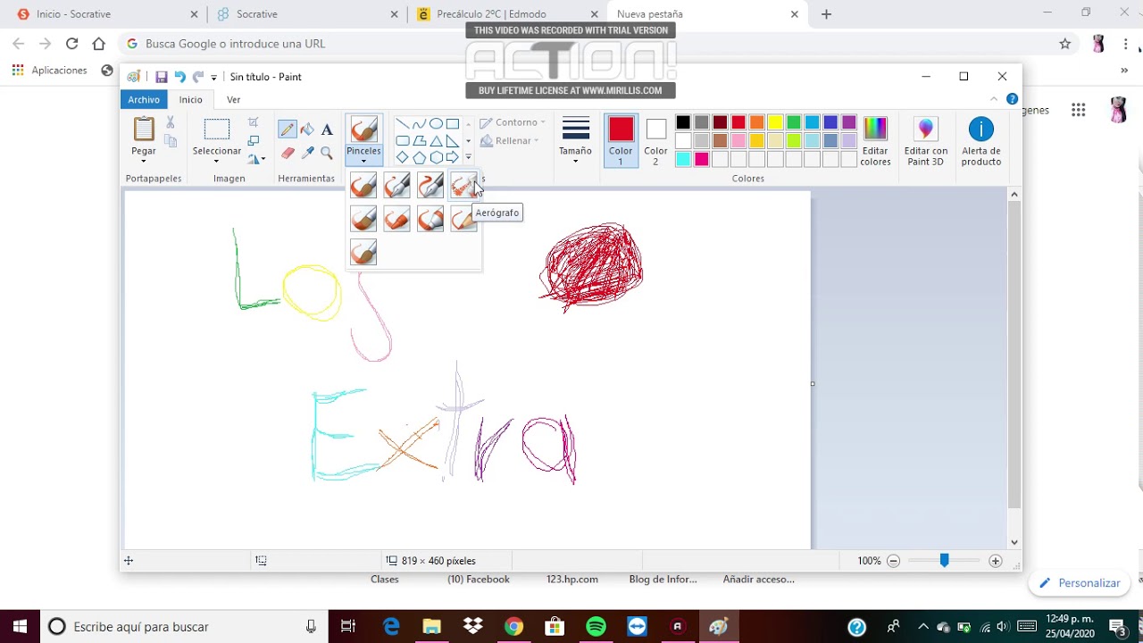 Como cambiar de color el lápiz en Paint YouTube