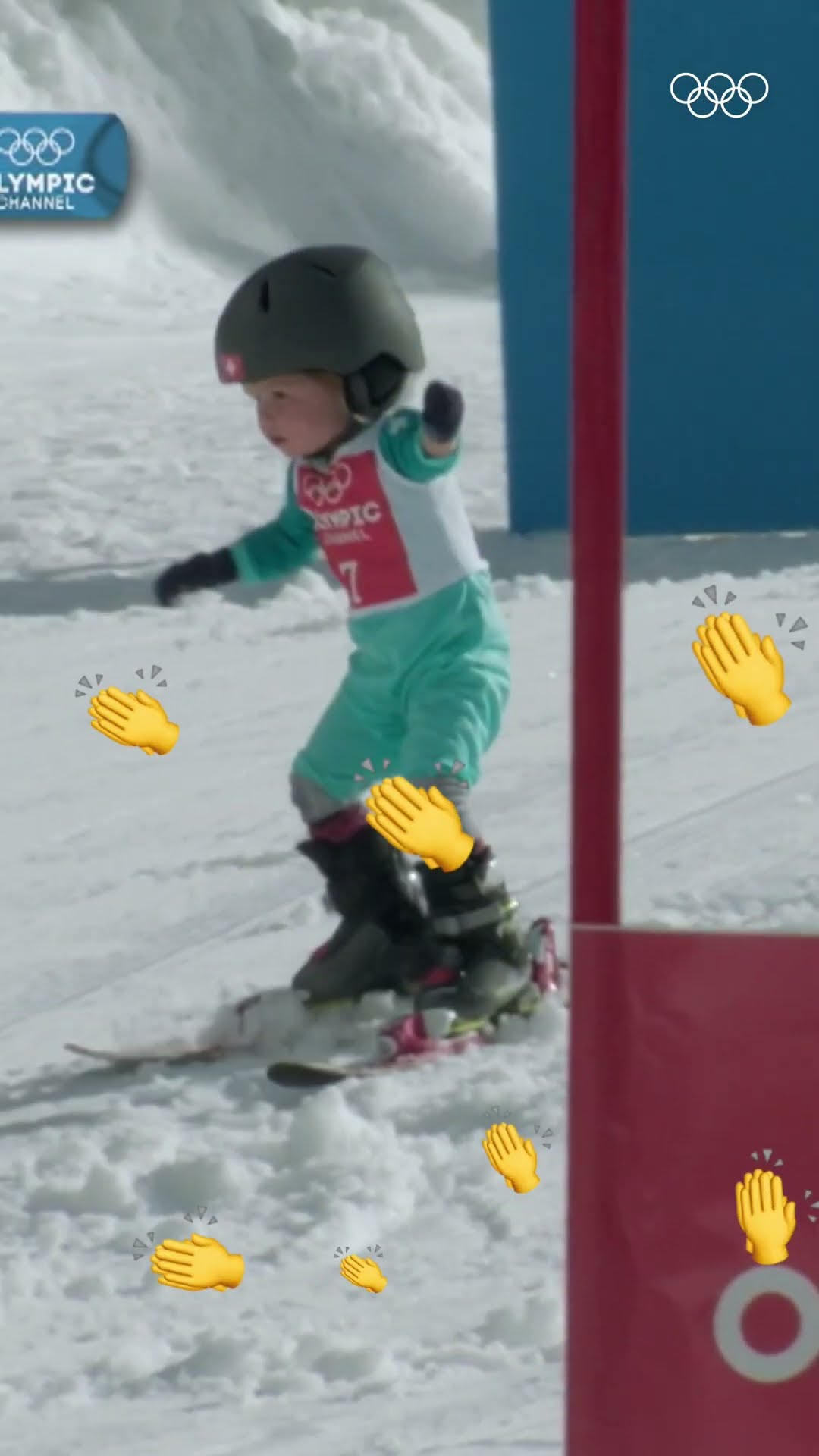 When you take a tumble but bounce back like a champ. ? #Olympics #Sports #WinterSports #BabyOlympics