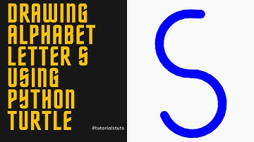 Drawing Alphabet Letter S USING Python Turtle | Python turtle Alphabet Patterns | Tutorials Tuts