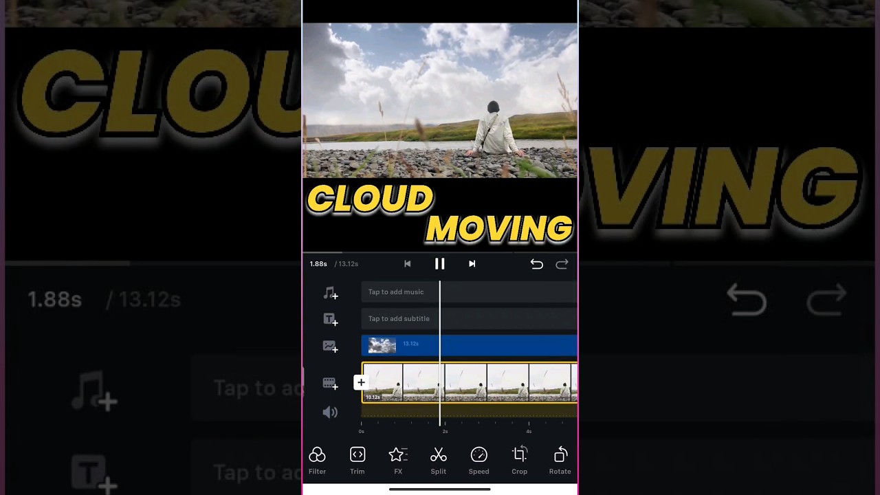 Cloud Moving Photo/Video Editing Tutorial in 30 sec🔥 | Instagram Reel Trending Video Editing 