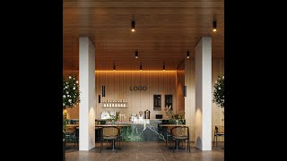 Modern Coffee Shop Interior – 3ds Max + Corona – 3D Visualization