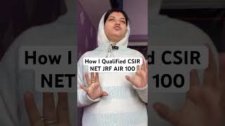 How I Qualified CSIR NET JRF AIR 100 #csirnet #csir #csirnetlifescience #csirnetlifesciencecutoff