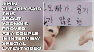 Jimin Clearly Said This About Yoongi & Proved As Couple  In Interview(Latest)#jimin#yoongi#bts#suga