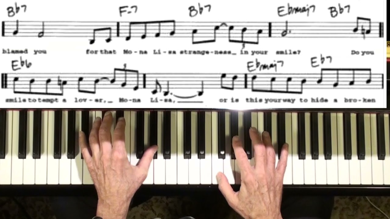 Mona Lisa (Nat Cole)🎹 jazz piano college tutorial - YouTube