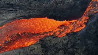 Rivers of Lava Pour from Latest Eruption at Icelandic Volcano