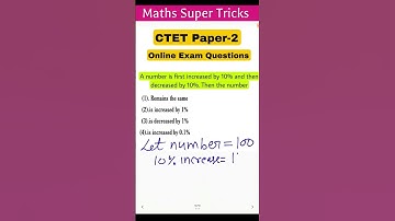 Ctet paper 2 maths Questions  #shorts #CTET2022 #shortsyoutube
