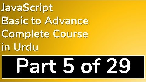 05 JavaScript Operators in Urdu - JavaScript Tutorial in Urdu