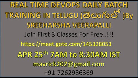 (తెలుగులో)New DevOps Training APRIL 25th 7AM to 8:30AM-SHELL-TERRAFORM-DOCKER-JENKINS-AZURE-DEVOPS