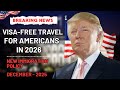 7 Countries That Will Welcome Americans in 2026 Visa Free Travel &amp; Easy Entry