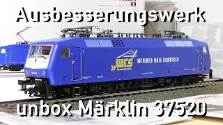 Ausbesserungswerk H0 Märklin Unbox Neuheit 37520 120 145-8 Wrs Eurotrain