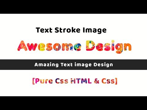 How To Create CSS 🔥🔥🔥 Amazing Image Text Stroke - Pure HTML & CSS