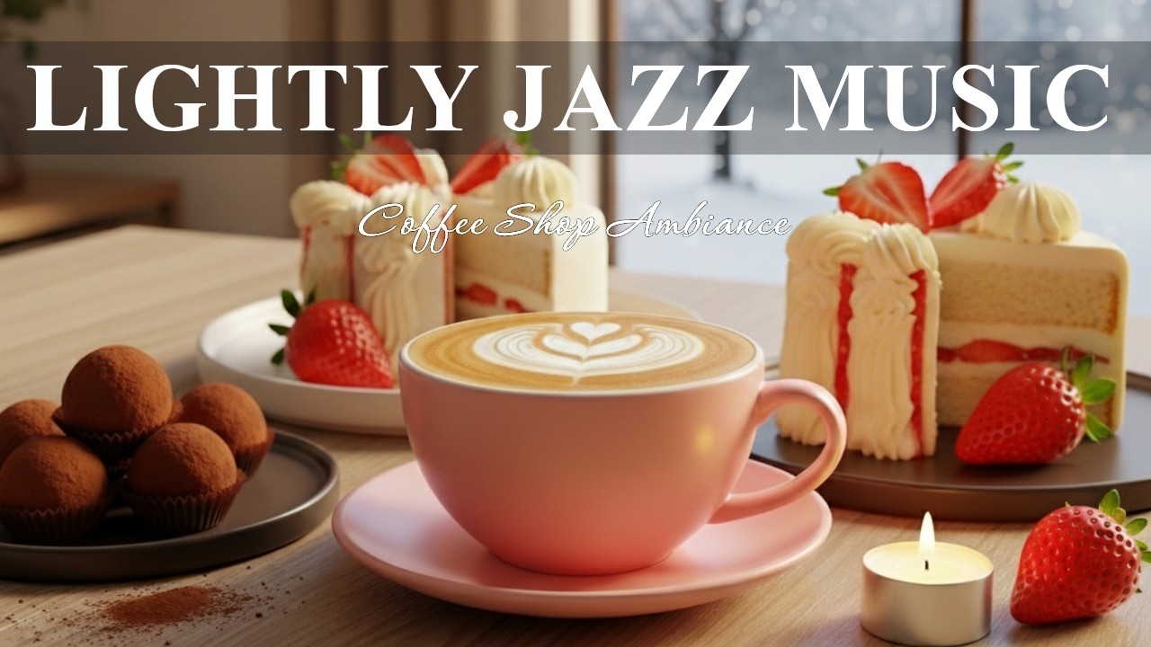 Lightly Jazz Music☕ Positive Energy Coffee Jazz Music & Upbeat Bossa Nova Piano for Happy Moods
