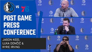 Jason Kidd,  Luka Doncic, Kyrie Irving | Post Game Press Conference