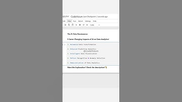The AI Data Renaissance: 5 Game-Changing Impacts on Data Analytics #AI #DataScience #MachineLearning