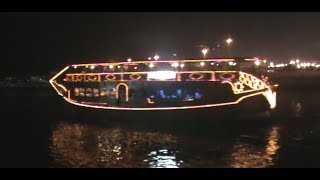 Dubai ferry ride at night