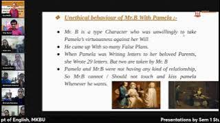 Character Sketch of Mr.B in the novel -'Pamela' / Paper No.102 / Sem 1 Presentation